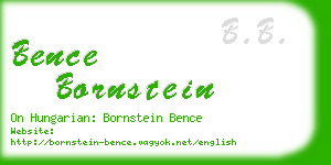 bence bornstein business card